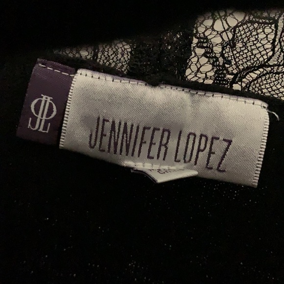 Jennifer Lopez Knit & Mock Neck Lace Top Light Sweater - Picture 10 of 11